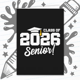 Class of 2026 Senior Varsity Graduation Fun Quote カード