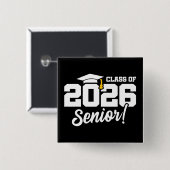 Class of 2026 Senior Varsity Graduation Fun Quote 缶バッジ (正面&裏面)