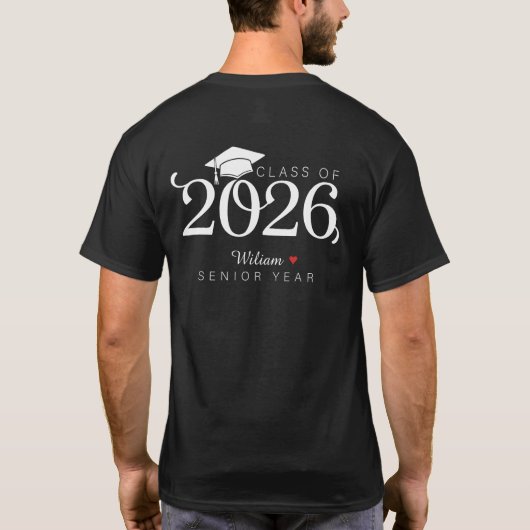 Class of 2026 Senior Year Custom Name Graduation  Tシャツ (裏面)