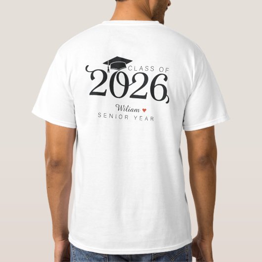 Class of 2026 Senior Year Custom Name Graduation  Tシャツ (裏面)