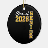 Class Of 2026 Senior Yellow Graduation Graduate セラミックオーナメント (左)