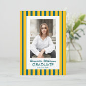 Class of 2026 Teal Gold Modern Graduation Party  招待状 (スタンド正面)