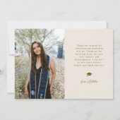 Class of 2026 Typography Grad Photo Cream 案内状 (裏面)