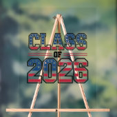 Class of 2026 USA Flag Graduation アクリルサイン (ニュートラル)