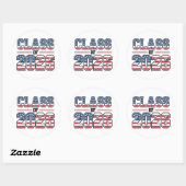 Class of 2026 USA Flag Graduation ラウンドシール (シート)