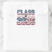 Class of 2026 USA Flag Graduation ラウンドシール (バッグ)