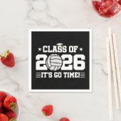 Class of 2026 Volleyball Graduation It’s Go Time スタンダードカクテルナプキン (インサイチュ)