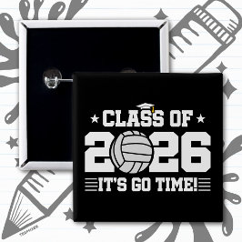 Class of 2026 Volleyball Graduation It’s Go Time 缶バッジ