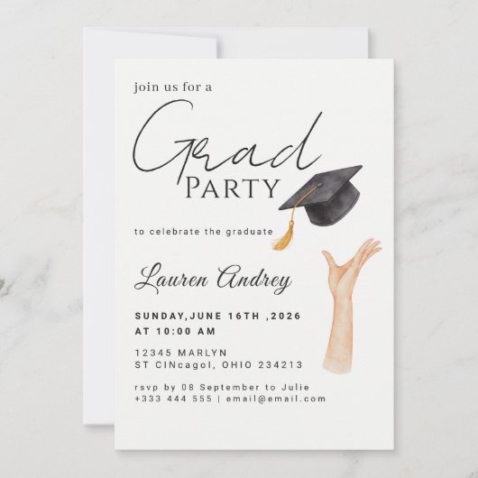 Class of 2027 Graduation Party Invite 招待状 (正面)