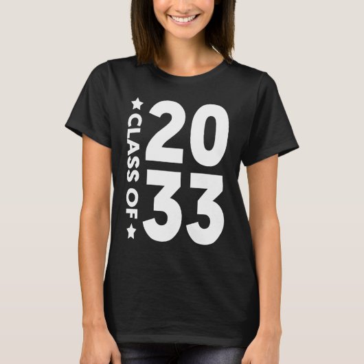 Class Of 2033  Senior 2033 Graduation Tシャツ (正面)