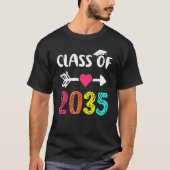 Class Of 2035 First Day Of School Grow With Me Gra Tシャツ (正面)