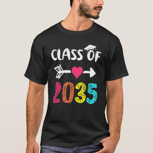 Class Of 2035 First Day Of School Grow With Me Gra Tシャツ (正面)