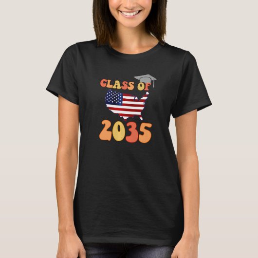 Class of 2035 Grow With Me First Day of School Gra Tシャツ (正面)