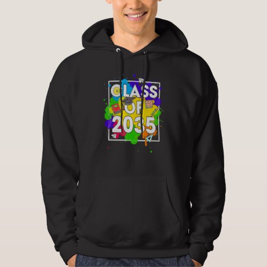 Class Of 2035 Grow With Me Graduation First Day Of パーカ (正面)