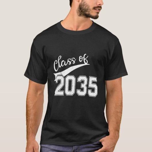 Class Of 2035 Grow With Me Graduation First Day Of Tシャツ (正面)