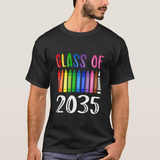 Class Of 2035 Grow With Me Graduation First Day Of Tシャツ (正面)