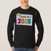 Class Of 2035 Grow With Me Graduation First Day Of Tシャツ (正面)