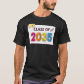Class Of 2035 Grow With Me Graduation First Day Of Tシャツ (正面)