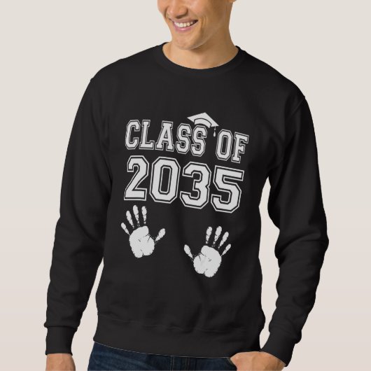 Class Of 2035 Grow With Me Handprint Kindergarten  スウェットシャツ (正面)