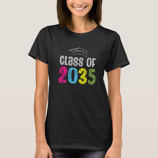 Class Of 2035 Kindergarten First Day Back to Schoo Tシャツ (正面)