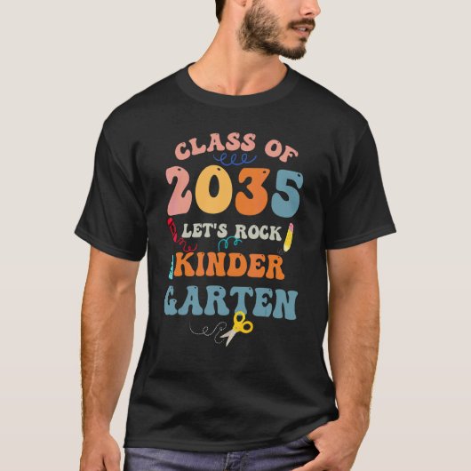 Class of 2035 Kindergarten Teacher Women Kids Tシャツ (正面)
