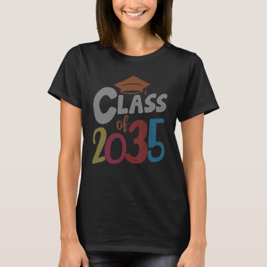 Class Of 2035 Leopard Pre k Grow with Me Graduatio Tシャツ (正面)