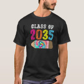 Class Of 2035 Leopard Pre k Grow with Me Graduatio Tシャツ (正面)