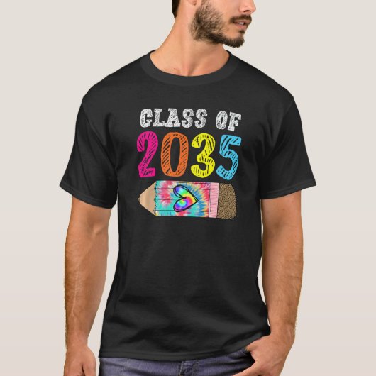 Class Of 2035 Leopard Pre k Grow with Me Graduatio Tシャツ (正面)