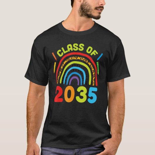 Class of 2035 Rainbows Grow  Back to School Grad P Tシャツ (正面)