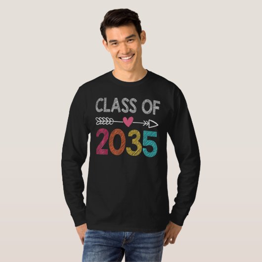 Class Of 2035 Senior Graduation School Future Grad Tシャツ (正面フル)