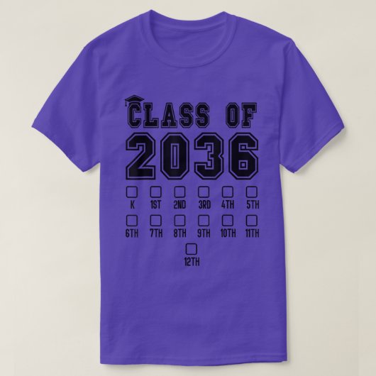 Class Of 2036 Grow With Me First Day Of School Che Tシャツ (デザイン正面)