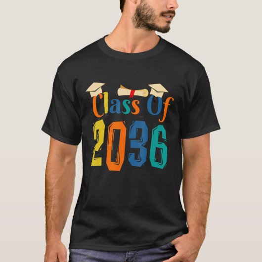 Class of 2036 Grow With Me First Day of School Gra Tシャツ (正面)