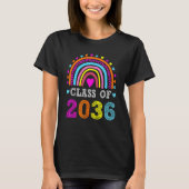 Class Of 2036 Grow With Me Graduation First Day Of Tシャツ (正面)