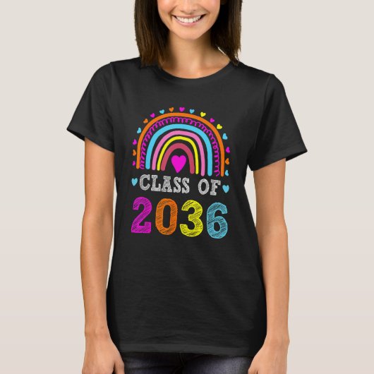 Class Of 2036 Grow With Me Graduation First Day Of Tシャツ (正面)