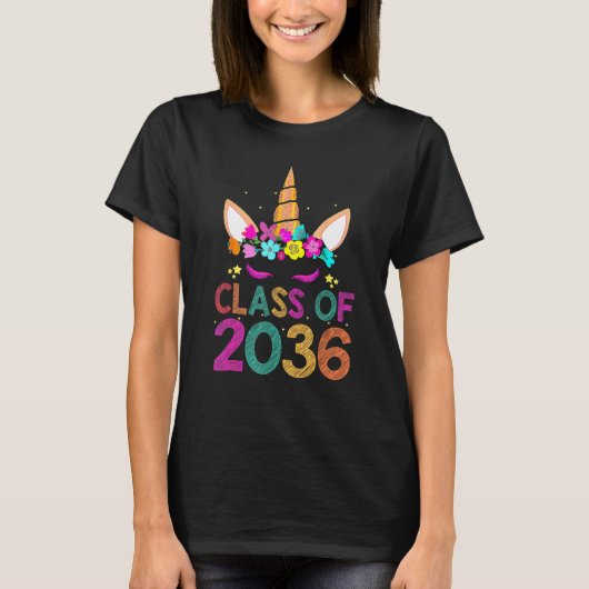 Class Of 2036 Grow With Me Graduation First Day Of Tシャツ (正面)