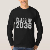 Class Of 2036 Grow With Me Graduation First Day Of Tシャツ (正面)