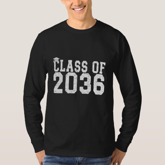 Class Of 2036 Grow With Me Graduation First Day Of Tシャツ (正面)