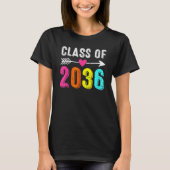 Class Of 2036 Kindergarten Pre K Grow With Me Grad Tシャツ (正面)