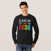 Class Of 2036 Kindergarten Pre K Grow With Me Grad Tシャツ (正面フル)