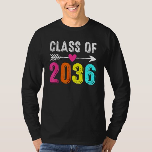 Class Of 2036 Kindergarten Pre K Grow With Me Grad Tシャツ (正面)