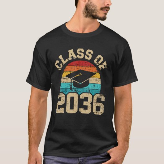 Class Of 2036 Pre K Grow With Me Graduation Kids B Tシャツ (正面)