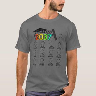 Class of 2037 Grow With Me宇宙（チェックマークK） Tシャツ