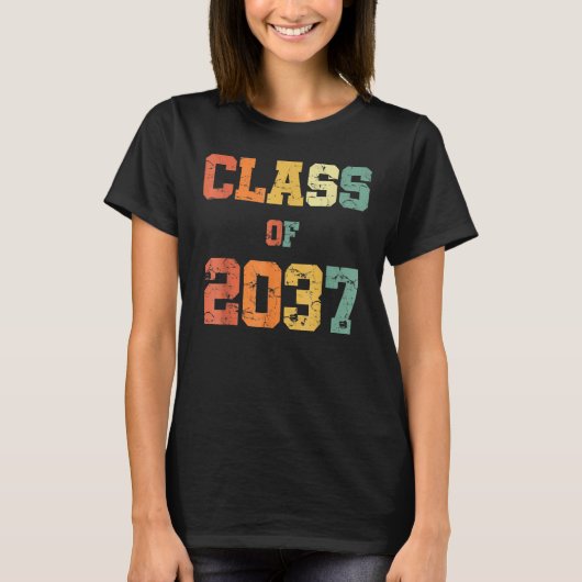 Class Of 2037  Grow With Me First Day Of School Tシャツ (正面)