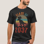 Class Of 2037 Kindergarten Dinosaurs Boys Kid Back Tシャツ (正面)