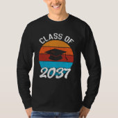 Class Of 2037 Kindergarten Graduate Graduation Gir Tシャツ (正面)