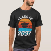 Class Of 2037 Kindergarten Graduate Graduation Gir Tシャツ (正面)