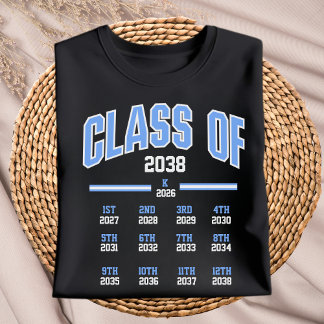 Class of 2038 First Day Of Kindergarten Milestone Tシャツ