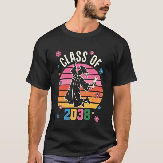 Class of 2038 Grow With Me Funny Kindergarten Back Tシャツ (正面)