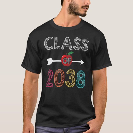 Class Of 2038 Pre K Graduate Preschool Graduation Tシャツ (正面)