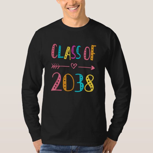 Class Of 2038 Pre K Graduate Preschool Graduation Tシャツ (正面)